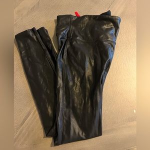 SPANX Faux Leather Leggings - Size M